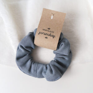 Fluffy Scrunchie – Mittelblau