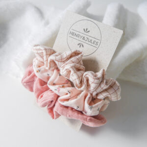 Musselin Scrunchie Set – Rosa Mix