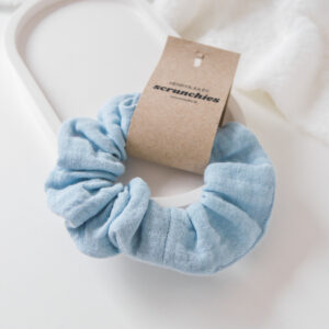 Musselin Scrunchie – Hellblau