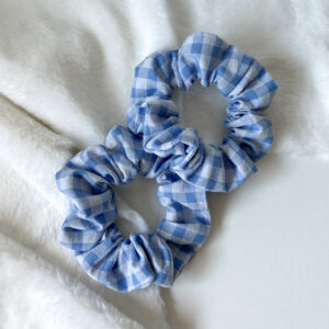 Scrunchie – Karo Hellblau