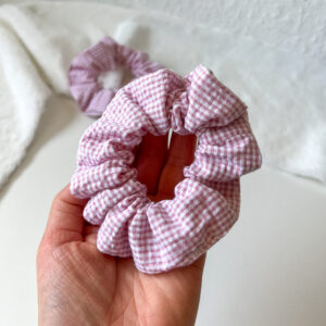 Scrunchie – Mini Karo Rosa